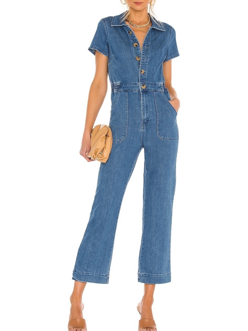 Show Me Your MuMu Emery Jumpsuit in French Blue.  Size Large